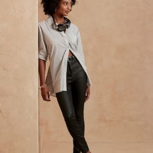 Banana Republic Factory coated jeans, size 27/4, black